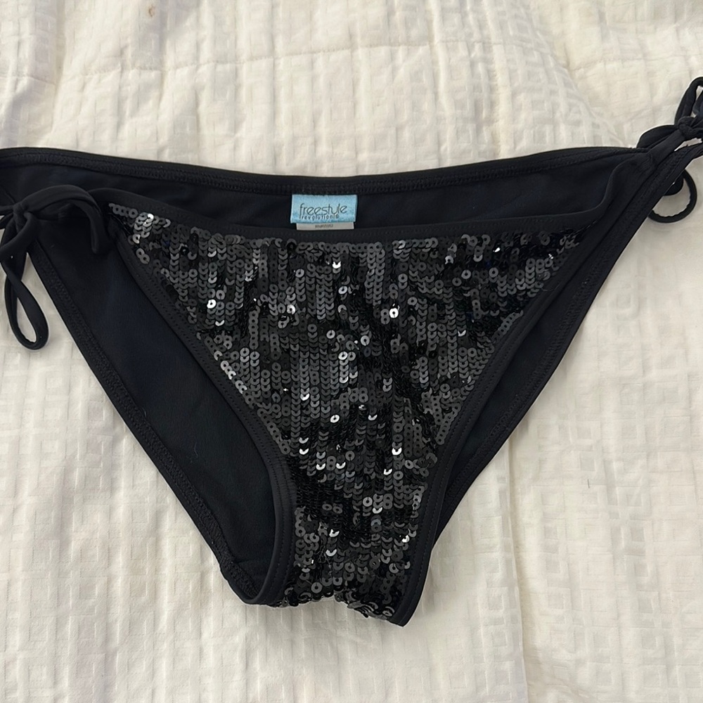 Freestyle Revolution Size XL Black Sequin Bikini Bottom